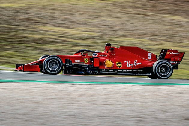 FORMULA 1 HEINEKEN PORTUGUESE GRAND PRIX 2020 23 10 2020, Autodromo Internacional do Algarve, Portimao, FORMULA 1 HEINEKEN PORTUGUESE GRAND PRIX 2020, in the picture Sebastian Vettel GER 5 , Scuderia Ferrari nordphotoxBratic nph00250