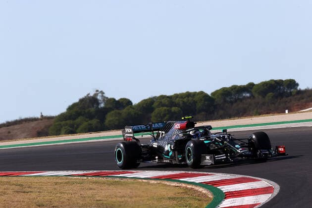 FORMULA 1 HEINEKEN PORTUGUESE GRAND PRIX 2020 23 10 2020, Autodromo Internacional do Algarve, Portimao, FORMULA 1 HEINEKEN PORTUGUESE GRAND PRIX 2020, in the picture Valtteri Bottas FIN 77 , Mercedes AMG Petronas F1 Team nordphotoxBratic nph00250