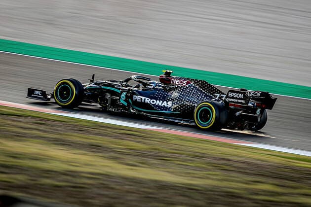 FORMULA 1 HEINEKEN PORTUGUESE GRAND PRIX 2020 23 10 2020, Autodromo Internacional do Algarve, Portimao, FORMULA 1 HEINEKEN PORTUGUESE GRAND PRIX 2020, in the picture Valtteri Bottas FIN 77 , Mercedes AMG Petronas F1 Team nordphotoxBratic nph00250