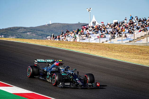 FORMULA 1 HEINEKEN PORTUGUESE GRAND PRIX 2020 23 10 2020, Autodromo Internacional do Algarve, Portimao, FORMULA 1 HEINEKEN PORTUGUESE GRAND PRIX 2020, in the picture Valtteri Bottas FIN 77 , Mercedes AMG Petronas F1 Team nordphotoxBratic nph00250