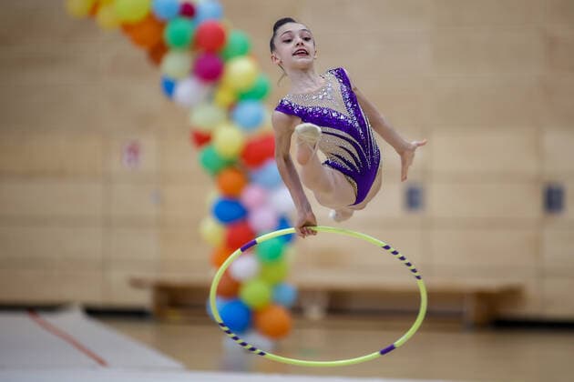 1 preliminary round of the Bundesliga 1 2 in rhythmic gymnastics 24 10 2020 Melissa Kar Team Hessen 1 preliminary round of the Bundesliga 1 2 in rhythmic gymnastics on 24 10 2020 in the multifunctional hall of the Hermann Neuberger Sportschule in Saarbruecken Saarland Copyright: xBEAUTIFULxSPORTS U.xFassbenderx