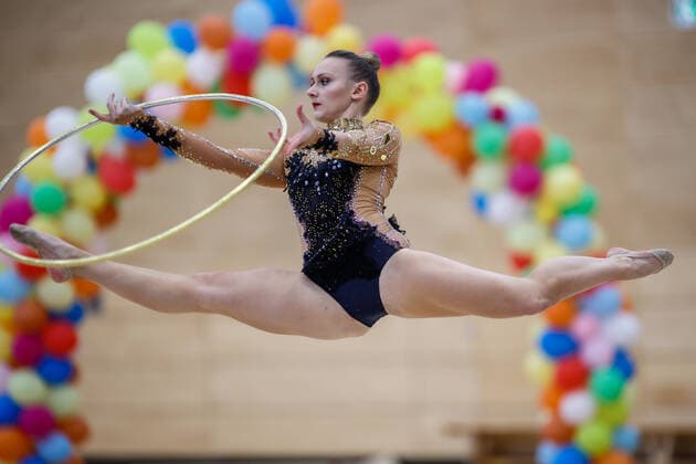 1 preliminary round of the Bundesliga 1 2 in rhythmic gymnastics 24 10 2020 Marlene Kriebel TV Dahn e V 1 preliminary round of the Bundesliga 1 2 in rhythmic gymnastics on 24 10 2020 in the multifunctional hall of the Hermann Neuberger Sportschule in Saarbruecken Saarland Copyright: xBEAUTIFULxSPORTS U.xFassbenderx