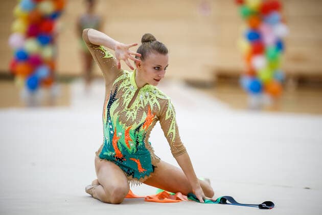 1 preliminary round of the Bundesliga 1 2 in rhythmic gymnastics 24 10 2020 Marie Laux TV Dahn e V 1 preliminary round of the Bundesliga 1 2 in rhythmic gymnastics on 24 10 2020 in the multifunctional hall of the Hermann Neuberger Sportschule in Saarbruecken Saarland Copyright: xBEAUTIFULxSPORTS U.xFassbenderx