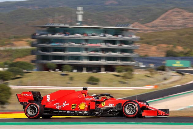 FORMULA 1 HEINEKEN PORTUGUESE GRAND PRIX 2020 24 10 2020, Autodromo Internacional do Algarve, Portimao, FORMULA 1 HEINEKEN PORTUGUESE GRAND PRIX 2020, in the picture Sebastian Vettel GER 5 , Scuderia Ferrari nordphotoxBratic nph00250