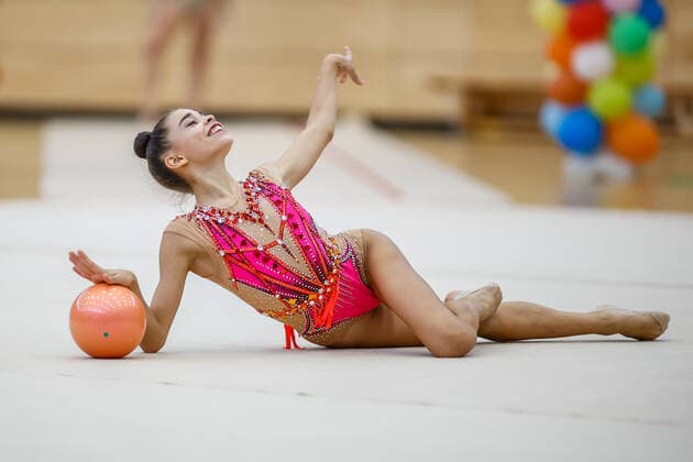 1 preliminary round of the Bundesliga 1 2 in rhythmic gymnastics 24 10 2020 Hannah Vester Team Hessen 1 preliminary round of the Bundesliga 1 2 in rhythmic gymnastics on 24 10 2020 in the multifunctional hall of the Hermann Neuberger Sportschule in Saarbruecken Saarland Copyright: xBEAUTIFULxSPORTS U.xFassbenderx