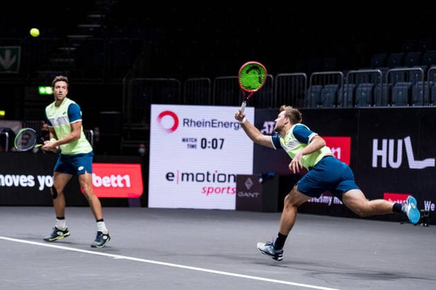 bett1HULKS Championship ATP 250 Cologne, 24 10 2020 MIES and KRAWIETZ semi-final doubles Marcus DANIELL NZL and Philipp OSWALD AUT vs Kevin KRAWIETZ GER and Andreas MIES GER 3 bett1HULKS Championship ATP 250 on 24 10 2020 in Cologne LANXESSarena , Germany Copyright: xBEAUTIFULxSPORTS Wunderlx