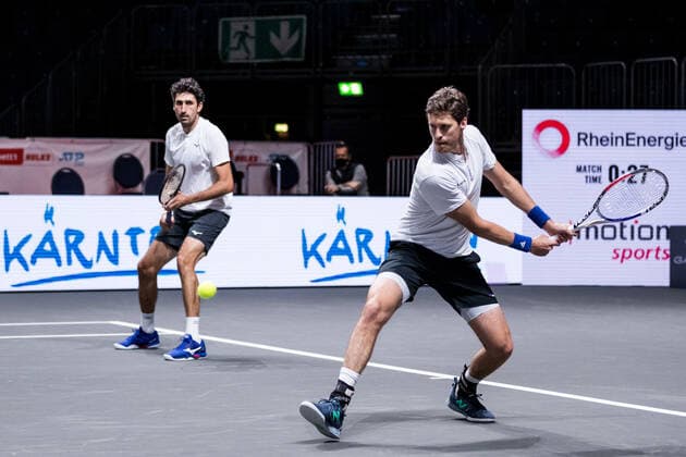 bett1HULKS Championship ATP 250 Cologne, 24 10 2020 OSWALD and DANIELL semi-final doubles Marcus DANIELL NZL and Philipp OSWALD AUT vs Kevin KRAWIETZ GER and Andreas MIES GER 3 bett1HULKS Championship ATP 250 on 24 10 2020 in Cologne LANXESSarena , Germany Copyright: xBEAUTIFULxSPORTS Wunderlx