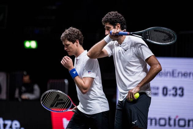 bett1HULKS Championship ATP 250 Cologne, 24 10 2020 Meeting DANIELL and OSWALD semi-final doubles Marcus DANIELL NZL and Philipp OSWALD AUT vs Kevin KRAWIETZ GER and Andreas MIES GER 3 bett1HULKS Championship ATP 250 on 24 10 2020 in Cologne LANXESSarena , Germany Copyright: xBEAUTIFULxSPORTS Wunderlx