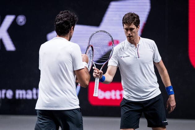 bett1HULKS Championship ATP 250 Cologne, 24 10 2020 OSWALD and DANIELL semi-final doubles Marcus DANIELL NZL and Philipp OSWALD AUT vs Kevin KRAWIETZ GER and Andreas MIES GER 3 bett1HULKS Championship ATP 250 on 24 10 2020 in Cologne LANXESSarena , Germany Copyright: xBEAUTIFULxSPORTS Wunderlx