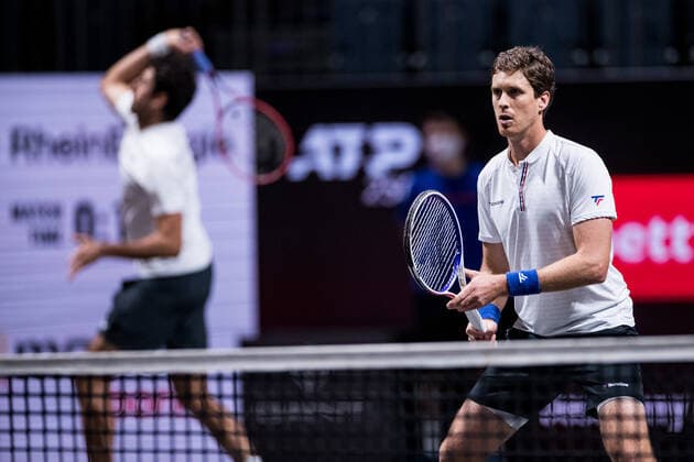 bett1HULKS Championship ATP 250 Cologne, 24 10 2020 OSWALD and DANIELL semi-final doubles Marcus DANIELL NZL and Philipp OSWALD AUT vs Kevin KRAWIETZ GER and Andreas MIES GER 3 bett1HULKS Championship ATP 250 on 24 10 2020 in Cologne LANXESSarena , Germany Copyright: xBEAUTIFULxSPORTS Wunderlx
