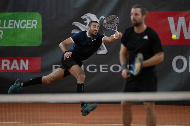 Andre Begemann, David Pel, Men Doubles Tennis Wolffkran Open ATP Challenger TC Ismaning Ismaning Bavaria Germany 24 October 2020 Â Copyright: xJuergenxHasenkopfx