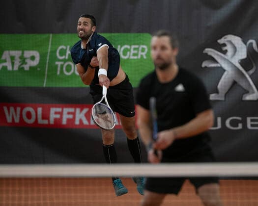 Andre Begemann, David Pel, Men Doubles Tennis Wolffkran Open ATP Challenger TC Ismaning Ismaning Bavaria Germany 24 October 2020 Â Copyright: xJuergenxHasenkopfx