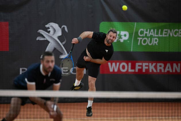 Andre Begemann, David Pel, Men Doubles Tennis Wolffkran Open ATP Challenger TC Ismaning Ismaning Bavaria Germany 24 October 2020 Â Copyright: xJuergenxHasenkopfx