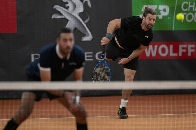 Andre Begemann, David Pel, Men Doubles Tennis Wolffkran Open ATP Challenger TC Ismaning Ismaning Bavaria Germany 24 October 2020 Â Copyright: xJuergenxHasenkopfx