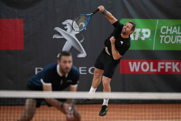 Andre Begemann, David Pel, Men Doubles Tennis Wolffkran Open ATP Challenger TC Ismaning Ismaning Bavaria Germany 24 October 2020 Â Copyright: xJuergenxHasenkopfx