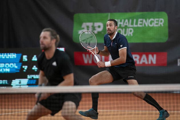 Andre Begemann, David Pel, Men Doubles Tennis Wolffkran Open ATP Challenger TC Ismaning Ismaning Bavaria Germany 24 October 2020 Â Copyright: xJuergenxHasenkopfx