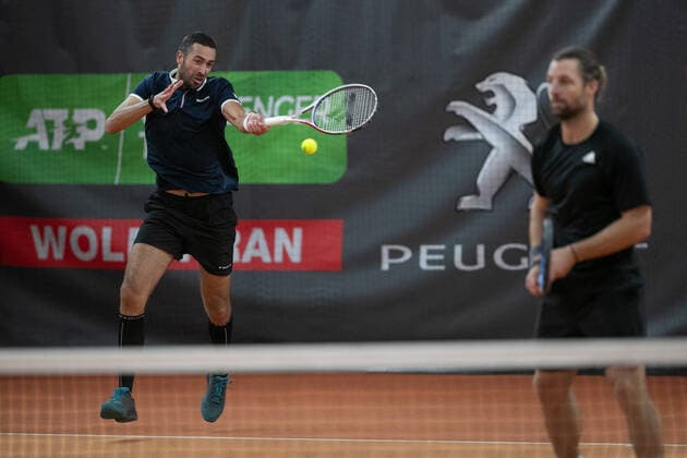 Andre Begemann, David Pel, men?s doubles, final, final Tennis Wolffkran Open ATP Challenger TC Ismaning Ismaning Bavaria Germany 24 October 2020 Â Copyright: xJuergenxHasenkopfx