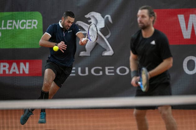 Andre Begemann, David Pel, men?s doubles, final, final Tennis Wolffkran Open ATP Challenger TC Ismaning Ismaning Bavaria Germany 24 October 2020 Â Copyright: xJuergenxHasenkopfx