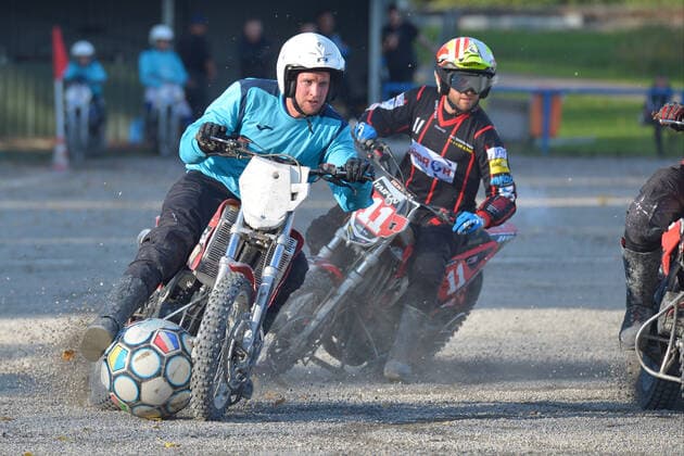 24 10 2020,Motoball Bundesliga, MSC Philippsburg vs Typhoon Mörsch The opponent must be played with close ball control ksp