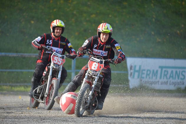 24 10 2020,Motoball Bundesliga, MSC Philippsburg vs Typhoon Mörsch Full throttle and tight ball control to hit the opposing goal ksp