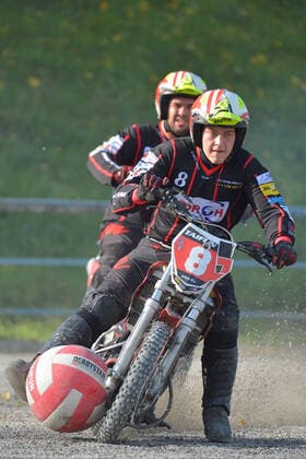 24 10 2020,Motoball Bundesliga, MSC Philippsburg vs Typhoon Mörsch Full throttle and tight ball control to hit the opposing goal ksp