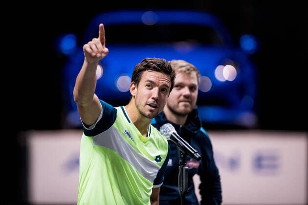 bett1HULKS Championship ATP 250 Cologne, 24 10 2020 Andreas MIES in winners interview Semifinal doubles Marcus DANIELL NZL and Philipp OSWALD AUT vs. Kevin KRAWIETZ GER and Andreas MIES GER 3 bett1HULKS Championship ATP 250 on 24 10 2020 in Cologne LANXESSarena , Germany Copyright: xBEAUTIFULxSPORTS Wunderlx