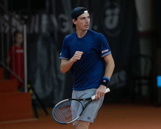 Marc Andrea Huesler SUI cheers after the victory, cheers, joy, emotion tennis Wolffkran Open ATP Challenger TC Ismaning Ismaning Bavaria Germany 24 October 2020 Â Copyright: xJuergenHasenkopfx