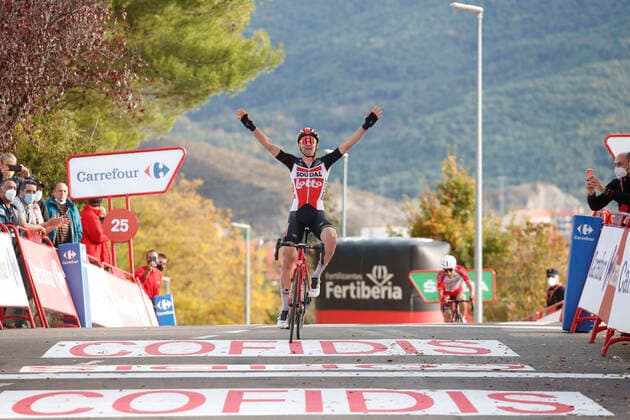 Bilder des Jahres 2020, Sport 10 Oktober Sport Themen der Woche KW43 Sport Bilder des Tages 24-10-2020 Vuelta A Espana; Tappa 05 Huesca - Sabinanigo; 2020, Lotto - Soudal; Wellens, Tim; Sabinanigo; 