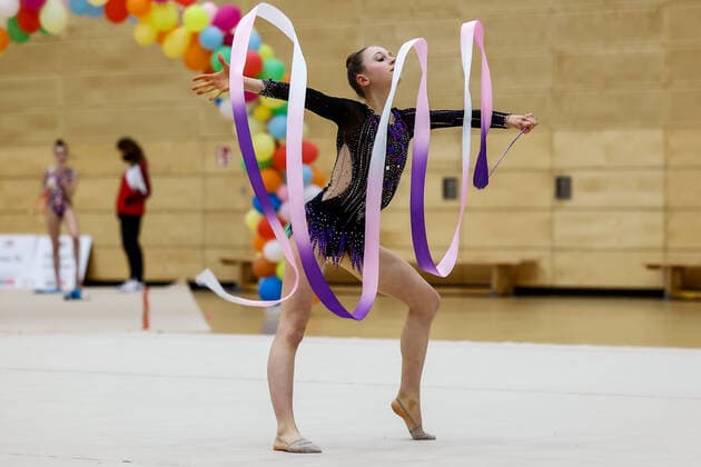 1 preliminary round of the Bundesliga 1 2 in rhythmic gymnastics 24 10 2020 Uljana Wiens SSC Karlsruhe e V 1 preliminary round of the Bundesliga 1 2 in rhythmic gymnastics on 24 10 2020 in the multifunctional hall of the Hermann Neuberger Sportschule in Saarbruecken Saarland Copyright: xBEAUTIFULxSPORTS U.xFassbenderx