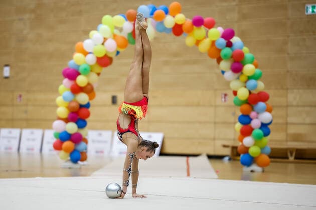 1 preliminary round of the Bundesliga 1 2 in rhythmic gymnastics 24 10 2020 Margarita Kolosov Berliner TSC 1 preliminary round of the Bundesliga 1 2 in rhythmic gymnastics on 24 10 2020 in the multifunctional hall of the Hermann Neuberger Sportschule in Saarbruecken Saarland Copyright: xBEAUTIFULxSPORTS U.xFassbenderx