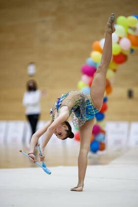 1 preliminary round of the Bundesliga 1 2 in rhythmic gymnastics 24 10 2020 Katharina Romanyuk Eintracht Frankfurt 1 preliminary round of the Bundesliga 1 2 in rhythmic gymnastics on 24 10 2020 in the multifunctional hall of the Hermann Neuberger Sportschule in Saarbruecken Saarland Copyright: xBEAUTIFULxSPORTS U.xFassbenderx