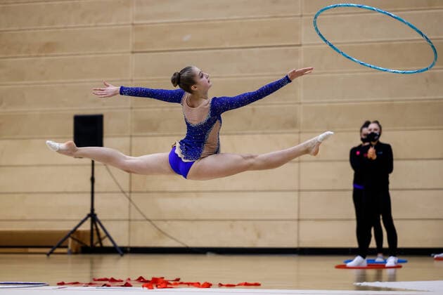 1 preliminary round of the Bundesliga 1 2 in rhythmic gymnastics 24 10 2020 Martha Ostertag SSC Karlsruhe e V 1 preliminary round of the Bundesliga 1 2 in rhythmic gymnastics on 24 10 2020 in the multifunctional hall of the Hermann Neuberger Sportschule in Saarbruecken Saarland Copyright: xBEAUTIFULxSPORTS U.xFassbenderx