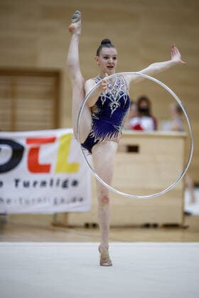 1 preliminary round of the Bundesliga 1 2 in rhythmic gymnastics 24 10 2020 Xenia Mauer TV St Wendel 1 preliminary round of the Bundesliga 1 2 in rhythmic gymnastics on 24 10 2020 in the multifunctional hall of the Hermann Neuberger Sportschule in Saarbruecken Saarland Copyright: xBEAUTIFULxSPORTS U.xFassbenderx