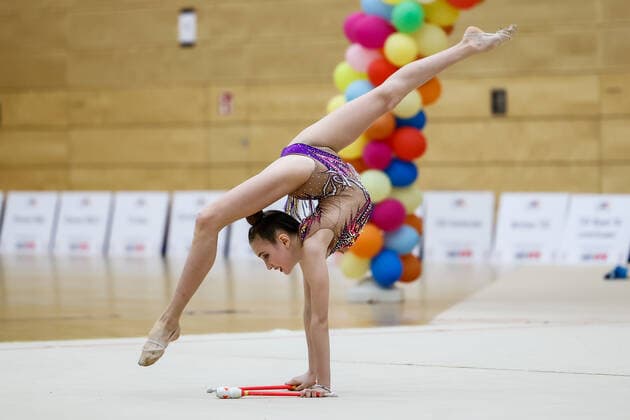 1 preliminary round of the Bundesliga 1 2 in rhythmic gymnastics 24 10 2020 Darja Varfolomeev Berliner TSC 1 preliminary round of the Bundesliga 1 2 in rhythmic gymnastics on 24 10 2020 in the multifunctional hall of the Hermann Neuberger Sportschule in Saarbruecken Saarland Copyright: xBEAUTIFULxSPORTS U.xFassbenderx