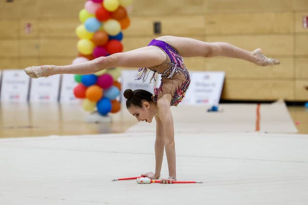 1 preliminary round of the Bundesliga 1 2 in rhythmic gymnastics 24 10 2020 Darja Varfolomeev Berliner TSC 1 preliminary round of the Bundesliga 1 2 in rhythmic gymnastics on 24 10 2020 in the multifunctional hall of the Hermann Neuberger Sportschule in Saarbruecken Saarland Copyright: xBEAUTIFULxSPORTS U.xFassbenderx