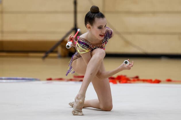 1 preliminary round of the Bundesliga 1 2 in rhythmic gymnastics 24 10 2020 Darja Varfolomeev Berliner TSC 1 preliminary round of the Bundesliga 1 2 in rhythmic gymnastics on 24 10 2020 in the multifunctional hall of the Hermann Neuberger Sportschule in Saarbruecken Saarland Copyright: xBEAUTIFULxSPORTS U.xFassbenderx