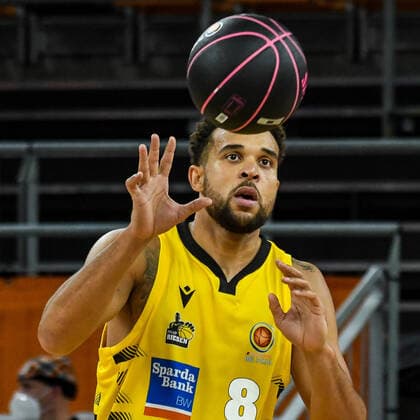 GER, MagentaSport BBL Cup, group phase, ratiopharm ulm vs MHP Giants Ludwigsburg 24 10 2020, ratiopharm arena, New Ulm, GER, MagentaSport BBL Cup, group phase, ratiopharm ulm vs MHP Giants Ludwigsburg, in picture Elias Harris Ludwigsburg, 8 nordphotoxHafner nph00200