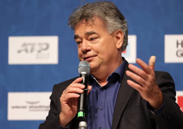 TENNIS - ATP, Tennis Herren Erste Bank Open VIENNA,AUSTRIA,25.OCT.20 - TENNIS - ATP World Tour, Erste Bank Open, preview, press conference, PK, Pressekonferenz Image shows vice chancellor Werner Kogler. GEPAxpictures xWalterxLuger