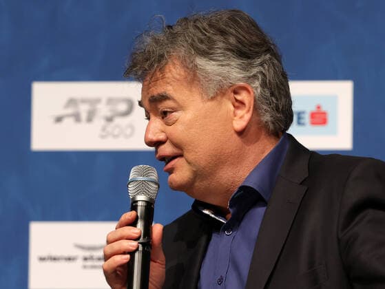 TENNIS - ATP, Tennis Herren Erste Bank Open VIENNA,AUSTRIA,25.OCT.20 - TENNIS - ATP World Tour, Erste Bank Open, preview, press conference, PK, Pressekonferenz Image shows vice chancellor Werner Kogler. GEPAxpictures xWalterxLuger