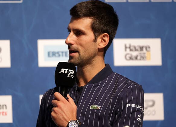 TENNIS - ATP, Tennis Herren Erste Bank Open VIENNA,AUSTRIA,25.OCT.20 - TENNIS - ATP World Tour, Erste Bank Open, preview, press conference, PK, Pressekonferenz Image shows Novak Djokovic (SRB). GEPAxpictures xWalterxLuger