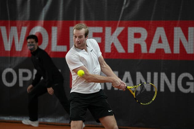 Botic van de Zandschulp NED , Final, Final Tennis Wolffkran Open ATP Challenger TC Ismaning Ismaning Bavaria Germany 25 October 2020 Â Copyright: xJuergenxHasenkopfx