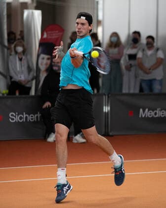 Marc Andrea Huesler SUI Tennis Wolffkran Open ATP Challenger TC Ismaning Ismaning Bavaria Germany 25 October 2020 Â Copyright: xJuergenxHasenkopfx