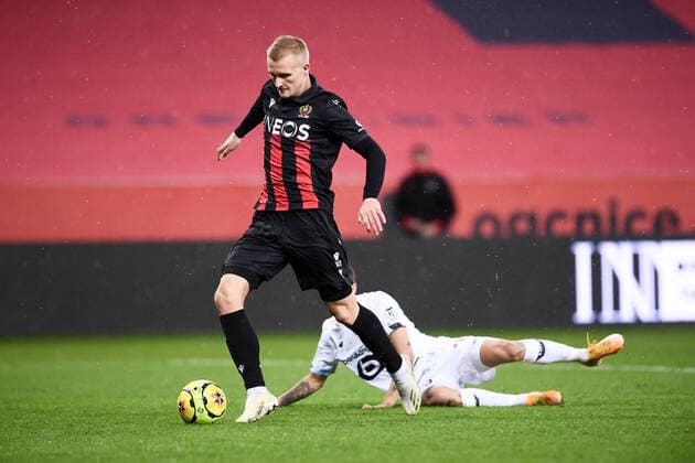 BUT - 09 KASPER DOLBERG (NICE) FOOTBALL : Nice vs Lille - Ligue 1 Uber Eats - 25 10 2020 FEP Panoramic 