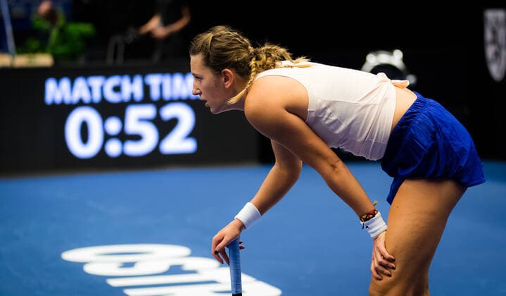 October 25, 2020, Ostrava, CZECH REPUBLIC: Victoria Azarenka of Belarus in action during the final of the 2020 J&T Banka Ostrava Open WTA, Tennis Damen Premier tennis tournament against Aryna Sabalenka of Belarus Ostrava CZECH REPUBLIC - ZUMAa181 20201025_zaa_a181_091 Copyright: xRobxPrangex