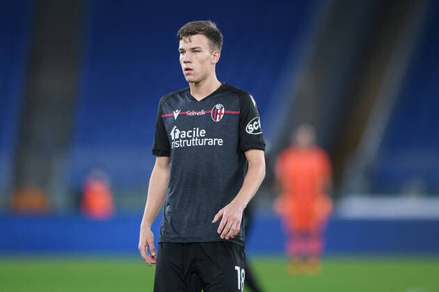 Andri Fannar Baldursson of Bologna FC during the Serie A match between Lazio and Bologna at Stadio Olimpico, Rome, Italy on 24 October 2020. Copyright: xGiuseppexMaffiax 27350086