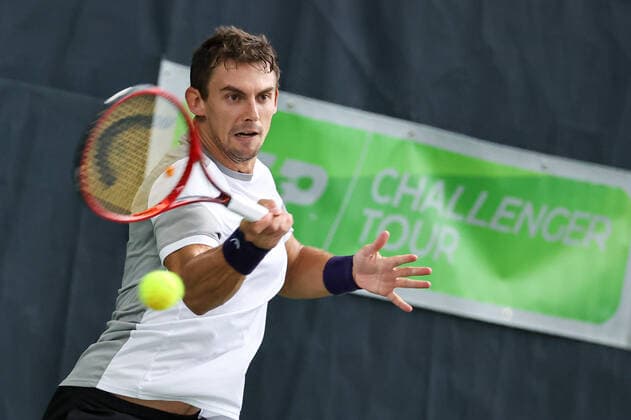 In the picture Henri Laaksonen SUI TENNIS CHALLENGER HAMBURG presented by TANNENHOF, Hamburg, Hamburger Tennisverban, 26 10 2020
