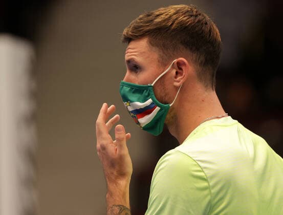 TENNIS - ATP, Tennis Herren Erste Bank Open VIENNA,AUSTRIA,26.OCT.20 - TENNIS - ATP World Tour, Erste Bank Open. Image shows Dennis Novak (AUT). GEPAxpictures xWalterxLuger