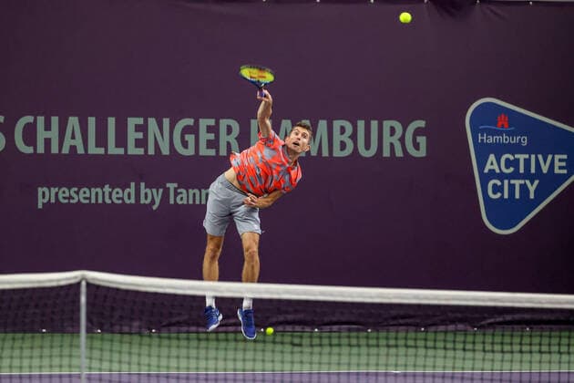 In the picture Yannick Maden GER TENNIS CHALLENGER HAMBURG presented by TANNENHOF, Hamburg, Hamburg Tennis Association, 26 10 2020,