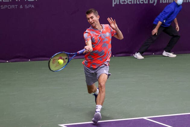 In the picture Yannick Maden GER TENNIS CHALLENGER HAMBURG presented by TANNENHOF, Hamburg, Hamburg Tennis Association, 26 10 2020,