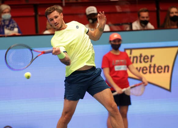 TENNIS - ATP, Tennis Herren Erste Bank Open VIENNA,AUSTRIA,26.OCT.20 - TENNIS - ATP World Tour, Erste Bank Open. Image shows Dennis Novak (AUT). GEPAxpictures xWalterxLuger